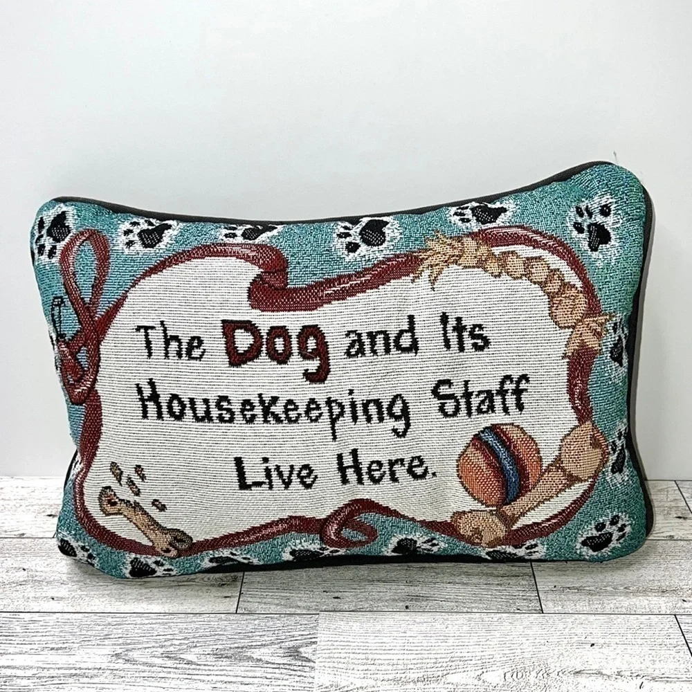 Dog Humor Tapestry Decorative Throw Pillow 6x10